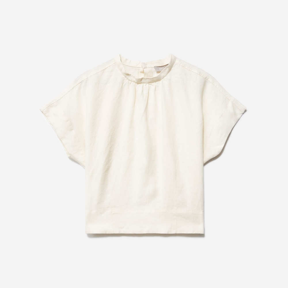 Everlane linen drape top